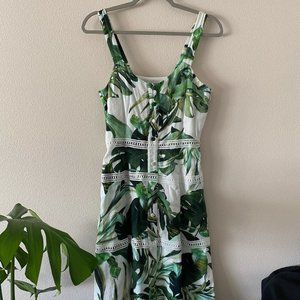(Sz 4) Tropical Midi Dress